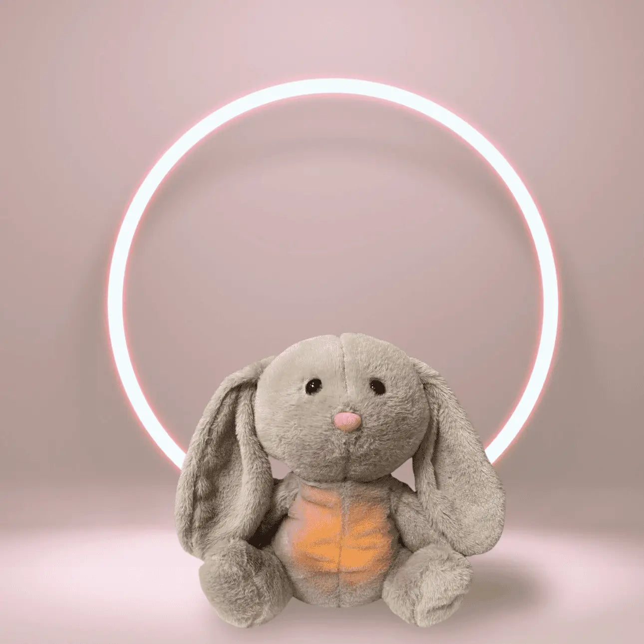 DOUDOU LAPIN QUI RESPIRE (Gris)